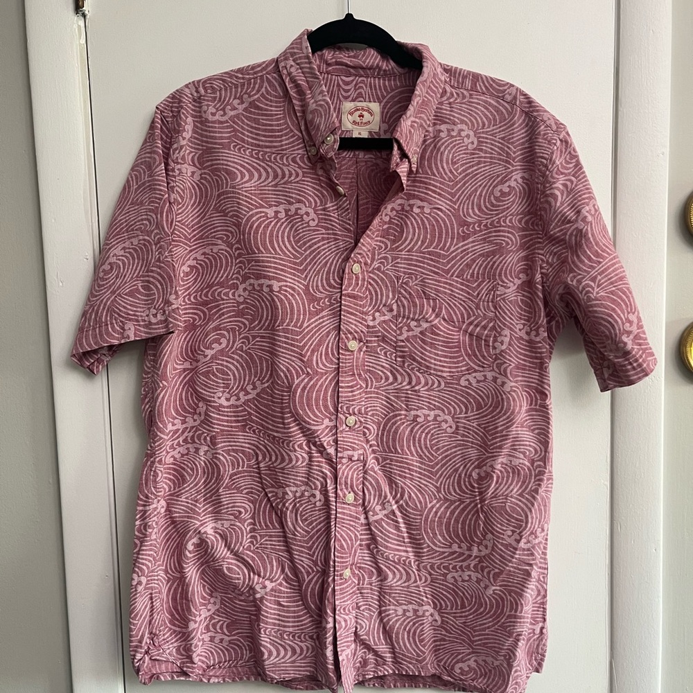 Brooks Brothers Swirl Patterned Men's Shirt Button Down Shirt XL